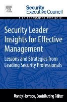 Randy Harrison - Security Leader Insights for Effective Management, Häftad. Tillgänglighet: Lägg i varukorg