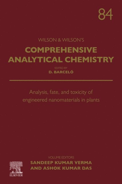Analysis, Fate, and Toxicity of Engineered Nanomaterials in Plants, E-bok
