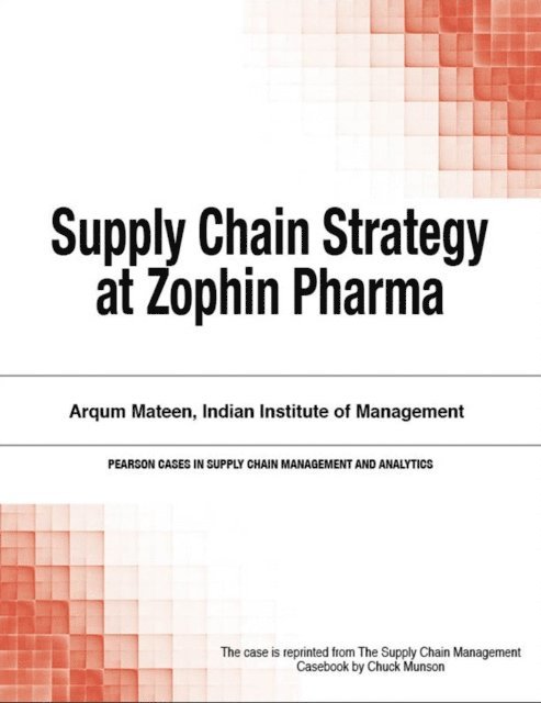 Chuck Munson - Supply Chain Strategy at Zophin Pharma, E-bok