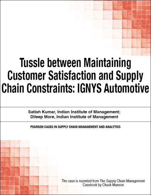 Chuck Munson - Tussle between Maintaining Customer Satisfaction and Supply Chain Constraints, Övrigt