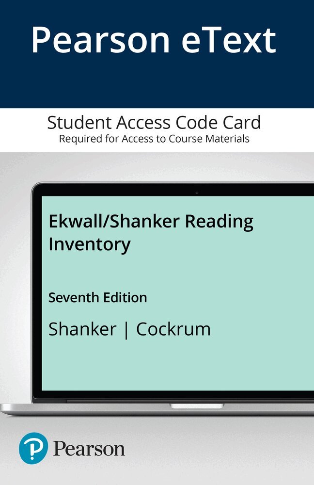 James Shanker, Ward Cockrum - Ekwall/Shanker Reading Inventory -- Pearson eText. Tillgänglighet: Tillfälligt slut