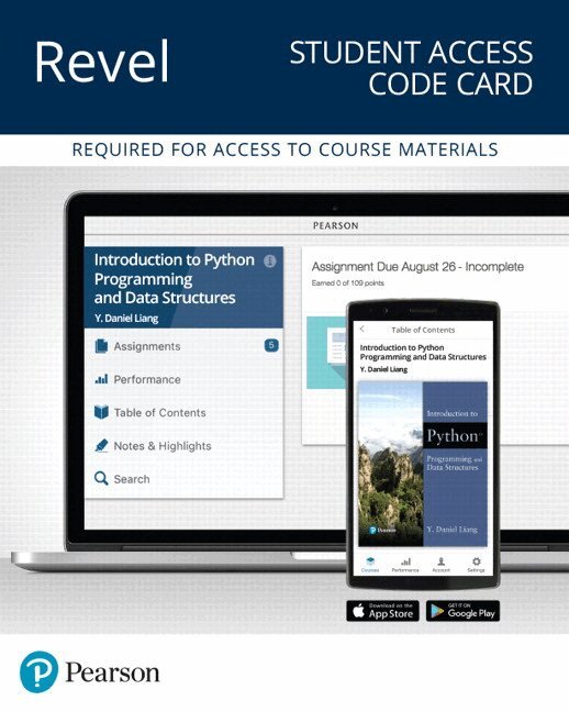 Y. Liang - Revel Access Code for Introduction to Python Programming and Data Structures, Övrigt
