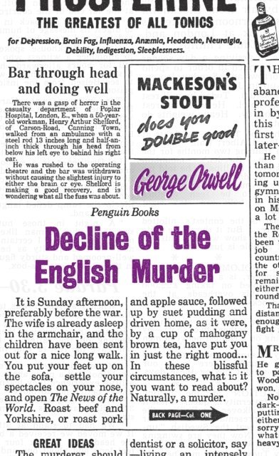 George Orwell - Decline of the English Murder, E-bok
