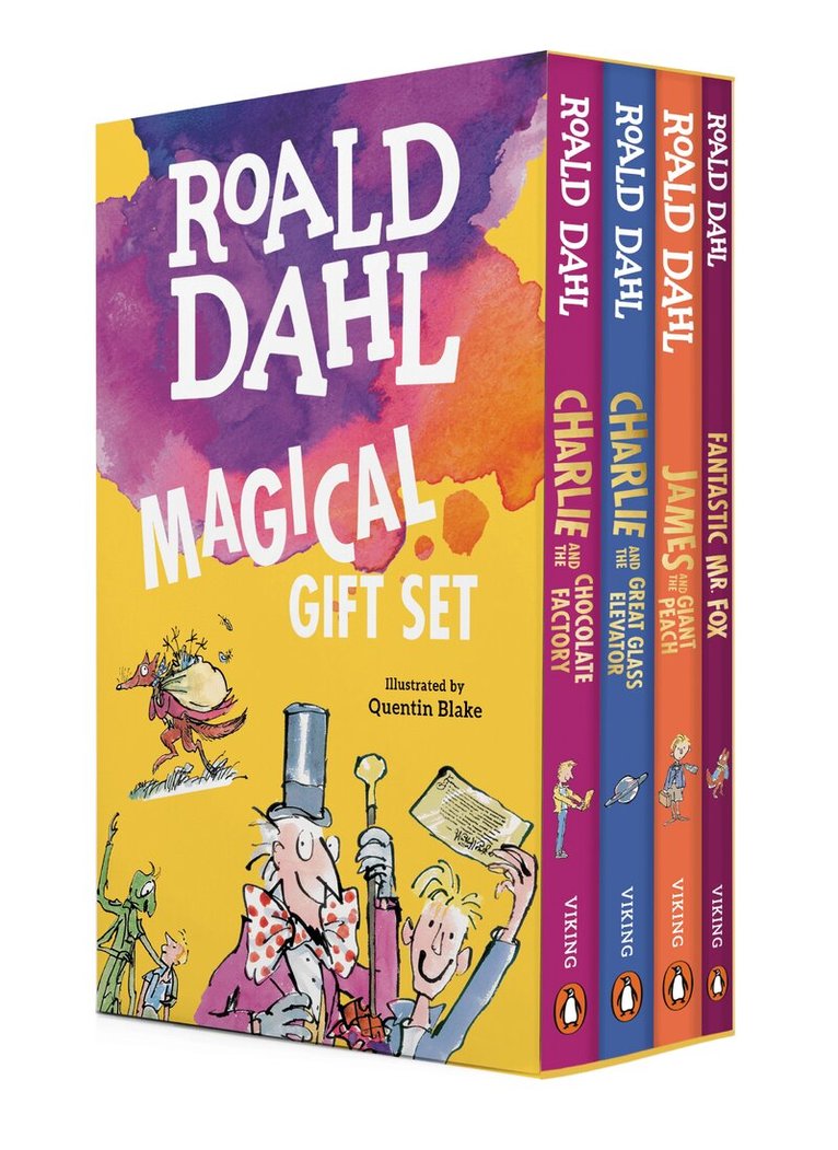 Roald Dahl - Roald Dahl Magical Gift Boxed Set (4 Books): Charlie and the Chocolate Factory, James and the Giant Peach, Fantastic Mr. Fox, Charlie and the Great Gl, Övrigt