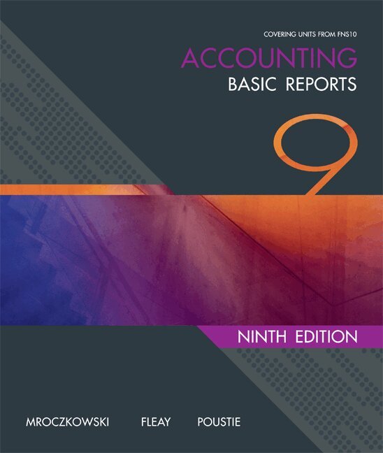 Neville Poustie, Nicholas Mroczkowski, Daryl Fleay - RTO Accounting: Basic Reports, Häftad