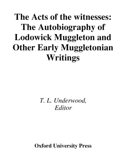 T. L. Underwood - Acts of the Witnesses, E-bok