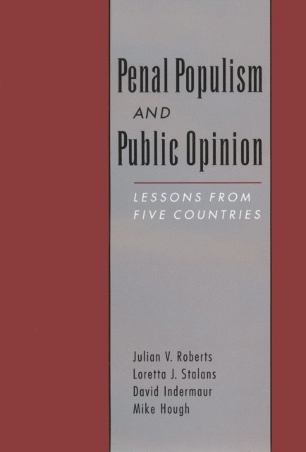 Mike Hough, David Indermaur, Loretta J. Stalans, Julian V. Roberts - Penal Populism and Public Opinion, E-bok