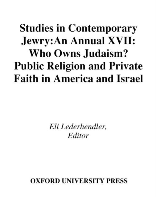 Eli Lederhendler - Studies in Contemporary Jewry, E-bok