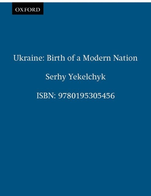 Serhy Yekelchyk - Ukraine, E-bok
