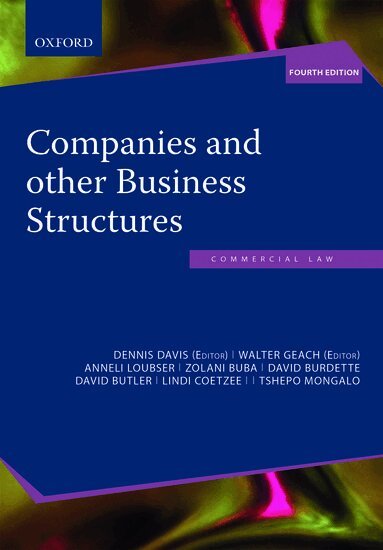 Anneli Loubser, Zolani Buba, David Burdette, David Butler, Lindi Coetzee, Tshepo Mongalo, Dennis Davis, Walter Geach - Companies and other Business Structures, Häftad