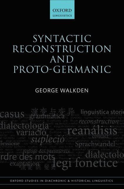 George Walkden - Syntactic Reconstruction and Proto-Germanic, E-bok