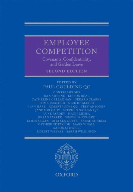 Paul Goulding QC - Employee Competition, E-bok