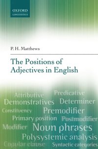 Positions of Adjectives in English
