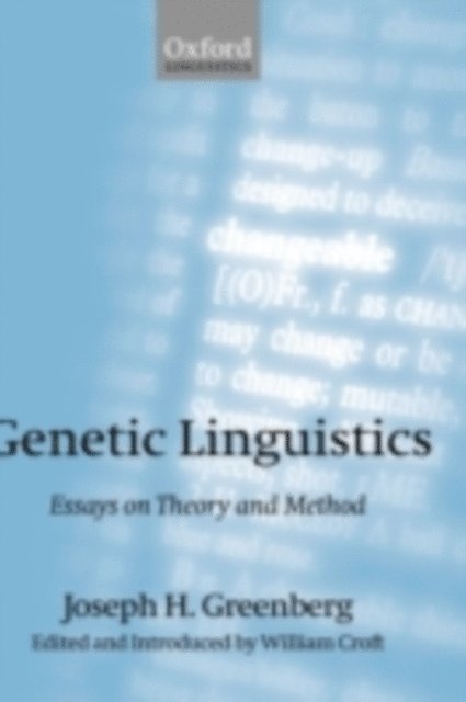 Joseph Greenberg, William Croft - Genetic Linguistics, E-bok