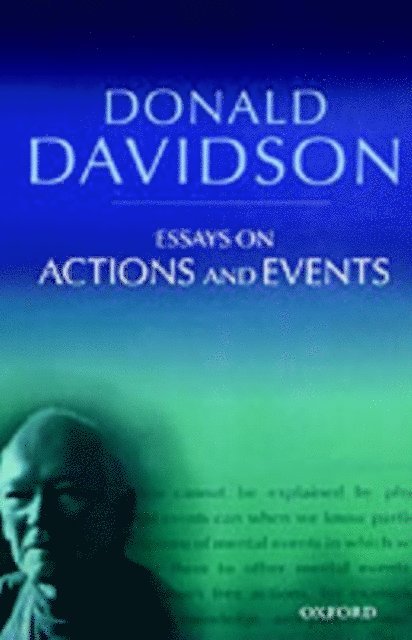 Donald Davidson - Essays on Actions and Events, E-bok