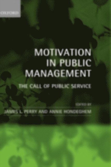 Annie Hondeghem, James L. Perry - Motivation in Public Management, E-bok