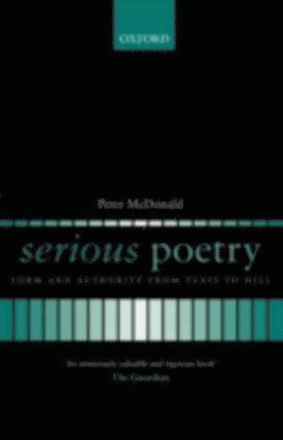 Peter McDonald - Serious Poetry, E-bok