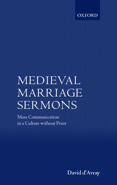 David D'Avray - Medieval Marriage Sermons, E-bok. Tillgänglighet: Lägg i varukorg