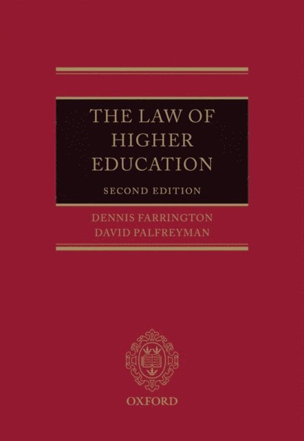 David Palfreyman, Dennis Farrington - Law of Higher Education, E-bok
