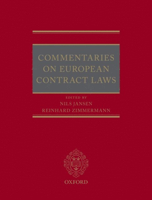 Reinhard Zimmermann, Nils Jansen - Commentaries on European Contract Laws, E-bok