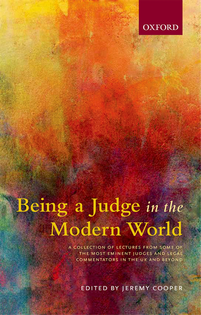 Jeremy Cooper - Being a Judge in the Modern World, E-bok