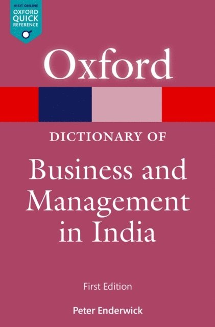 Peter Enderwick - Dictionary of Business and Management in India, E-bok