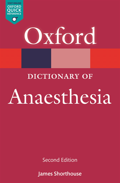 James Shorthouse - Dictionary of Anaesthesia, E-bok