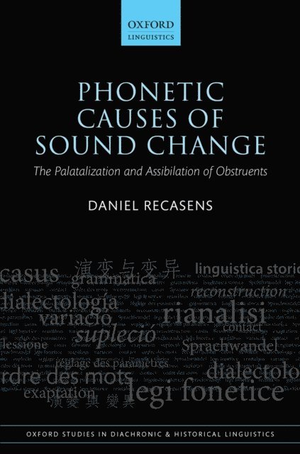 Daniel Recasens - Phonetic Causes of Sound Change, E-bok