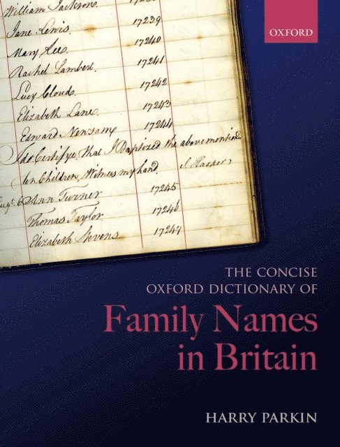 Harry Parkin - Concise Oxford Dictionary of Family Names in Britain, E-bok