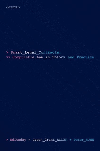 Peter Hunn, Jason Allen - Smart Legal Contracts, E-bok
