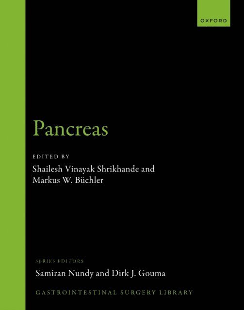 Markus W. BAchler, Shailesh V. Shrikhande - Pancreas, E-bok