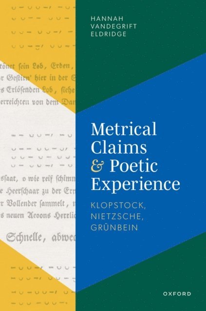 Hannah Vandegrift Eldridge - Metrical Claims and Poetic Experience, E-bok
