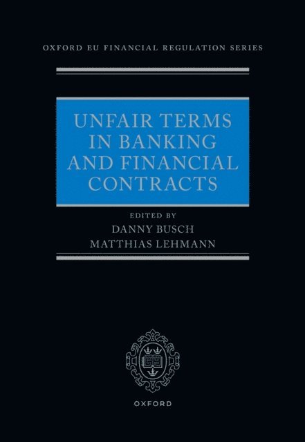 Unfair Terms in Banking and Financial Contracts, E-bok