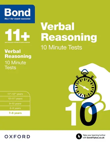 Frances Down, Bond 11+ - Bond 11+ Verbal Reasoning 10 Minute Tests for Age 7-8 | For the 11+ GL Assessment, 7+, and other school entrance exams, Häftad