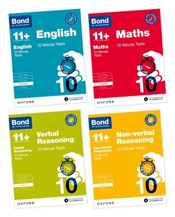 Bond 11+ - Bond 11+ 10 Minute Tests Bundle for Age 8-9 | For GL Assessment & other 11 plus exams | English, Maths, Verbal Reasoning, and Non-verbal Reasoning, Häftad