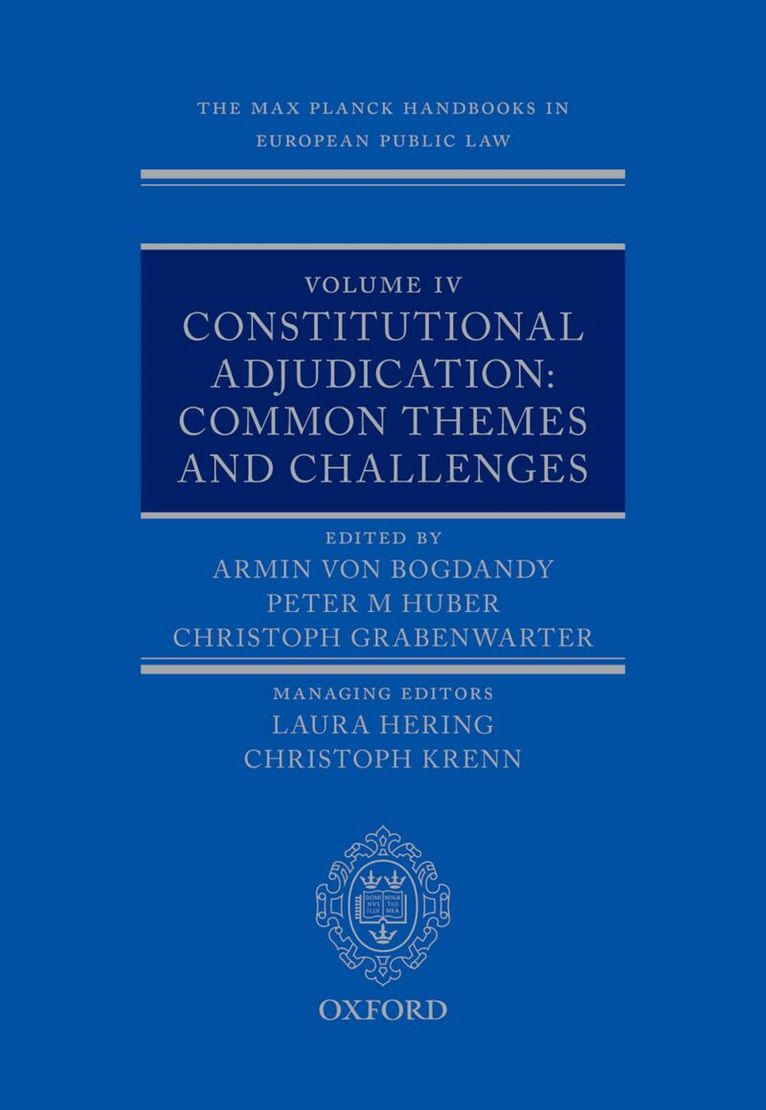 Armin Von Bogdandy, Armin von Bogdandy, Huber Peter M., Christoph Grabenwarter - The Max Planck Handbooks in European Public Law, Inbunden