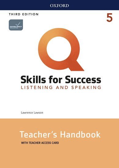 Lawrence Lawson - Q: Skills for Success: Level 5: Listening and Speaking Teacher's Handbook with Teacher's Access Card. Tillgänglighet: Lägg i varukorg