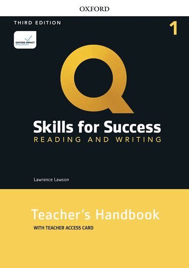 Lawrence Lawson - Q: Skills for Success: Level 1: Reading and Writing Teacher's Handbook with Teacher's Access Card. Tillgänglighet: Lägg i varukorg