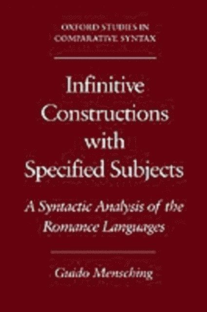 Guido Mensching - Infinitive Constructions with Specified Subjects, E-bok