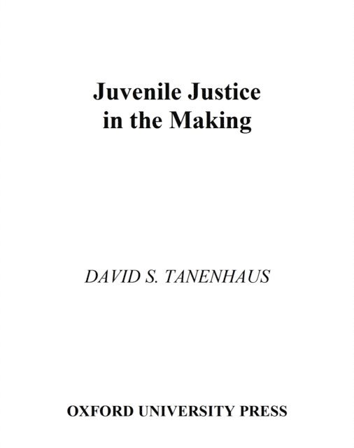 David S. Tanenhaus - Juvenile Justice in the Making, E-bok