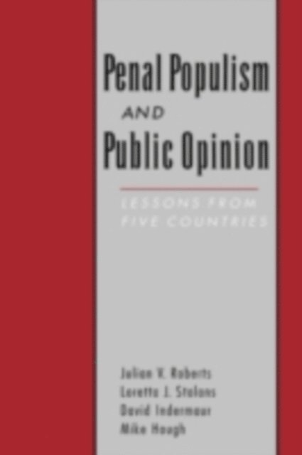 Mike Hough, David Indermaur, Loretta J. Stalans, Julian V. Roberts - Penal Populism and Public Opinion, E-bok