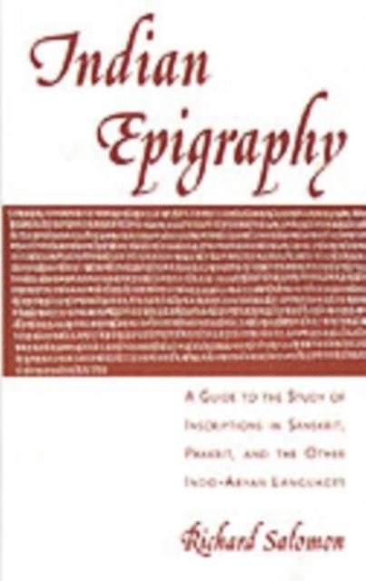 Richard Salomon - Indian Epigraphy, E-bok