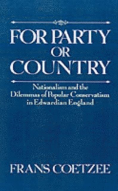 Frans Coetzee - For Party or Country, E-bok