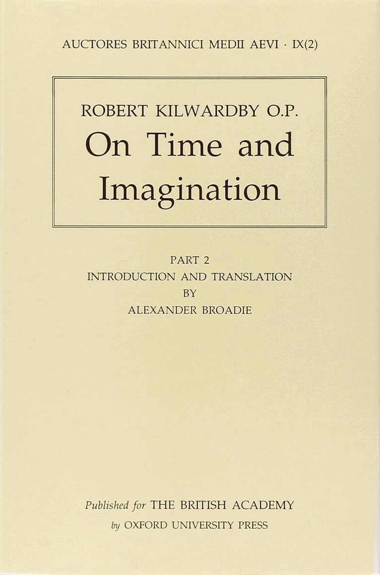 A. Broadie - Robert Kilwardby O. P., Inbunden. Tillgänglighet: Tillfälligt slut