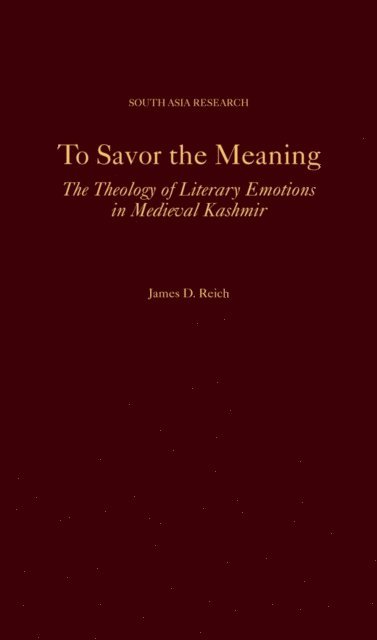 James D. Reich - To Savor the Meaning, E-bok