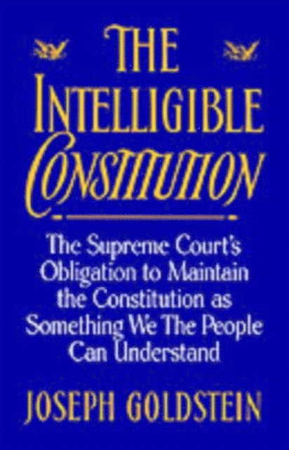 Joseph Goldstein - Intelligible Constitution, E-bok