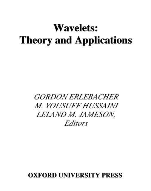 Leland M. Jameson, M. Yousuff Hussaini, Gordon Erlebacher - Wavelets, E-bok