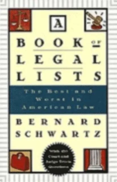 the late Bernard Schwartz - Book of Legal Lists, E-bok. Tillgänglighet: Lägg i varukorg