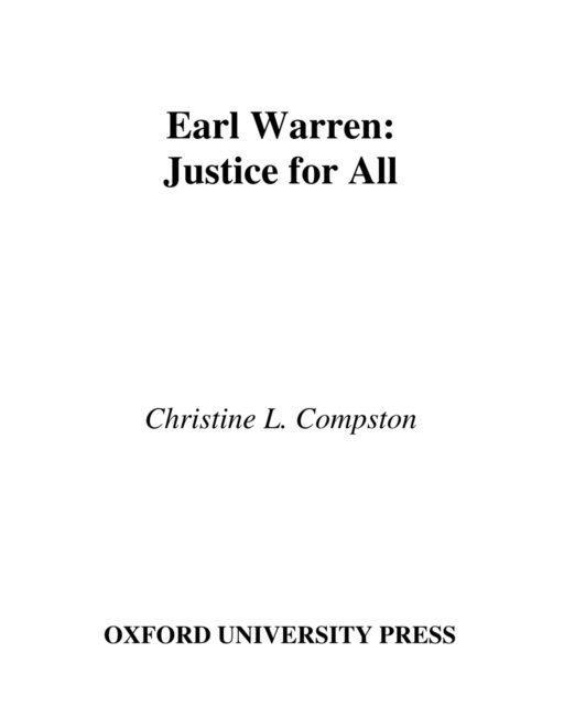 Christine L. Compston - Earl Warren, E-bok
