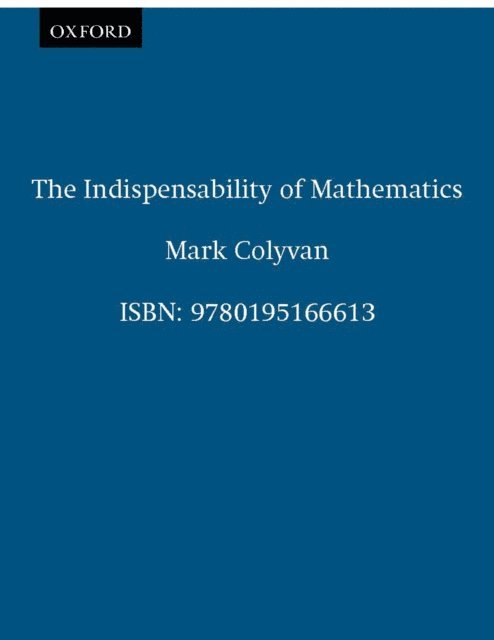 Mark Colyvan - Indispensability of Mathematics, E-bok